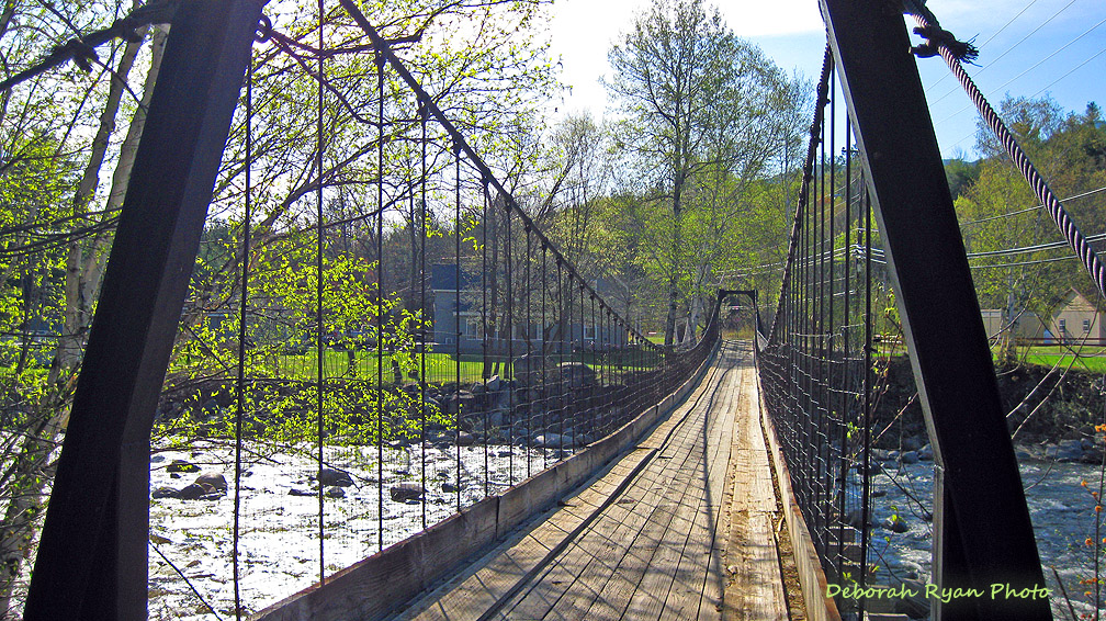Swinging Bridge over the Peabody River, Gorham NH
